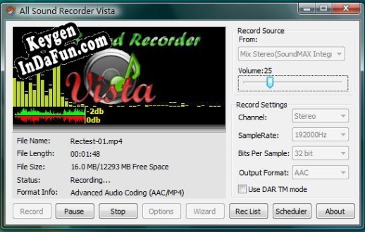 All Sound Recorder Vista Key generator