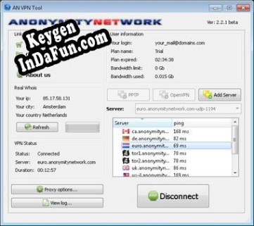 Free key for AN VPN TOOL