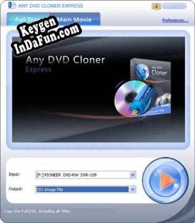 Any DVD Cloner Express activation key