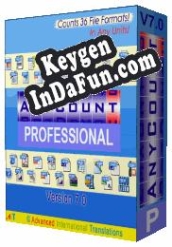 Registration key for the program AnyCount 7.0 Professional - Corporate License (8 PCs)