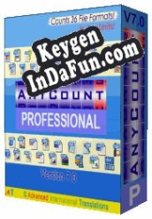 Free key for AnyCount 7.0 Standard - Corporate License (7 PCs) - Upgrade to Professional