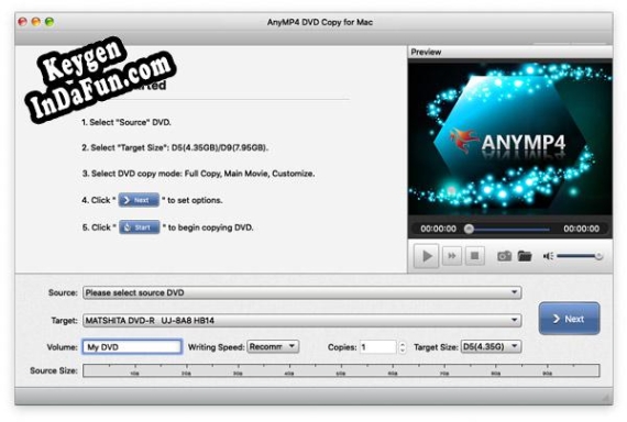 Activation key for AnyMP4 DVD Copy for Mac