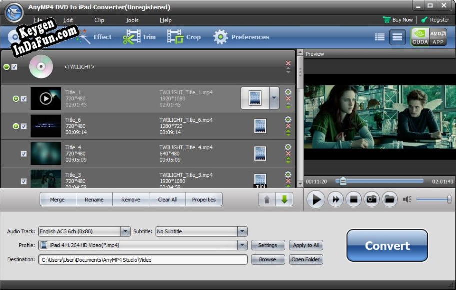 AnyMP4 DVD to iPad Converter Key generator