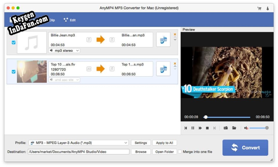 AnyMP4 MP3 Converter for Mac serial number generator