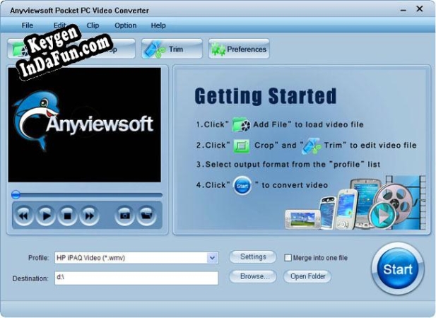 Key generator for Anyviewsoft Pocket PC Video Converter
