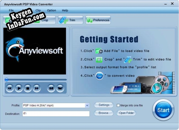 Anyviewsoft PSP Video Converter Key generator