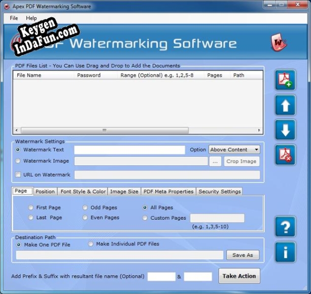 Free key for Apex Watermarking on PDFs