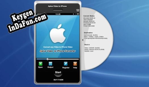 Registration key for the program Aplus Video To iPhone Converter