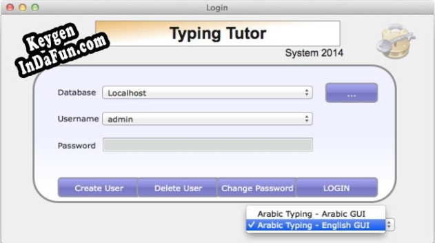 Registration key for the program Arabic Typing Tutor Pro