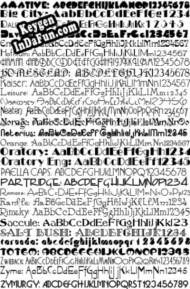 Registration key for the program Art Deco Fonts