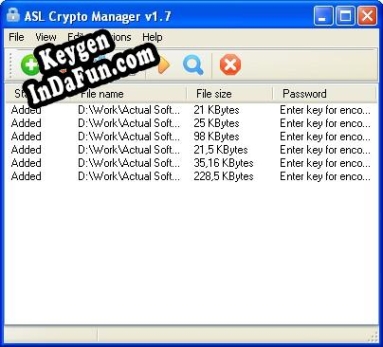Registration key for the program ASL Crypto Manager