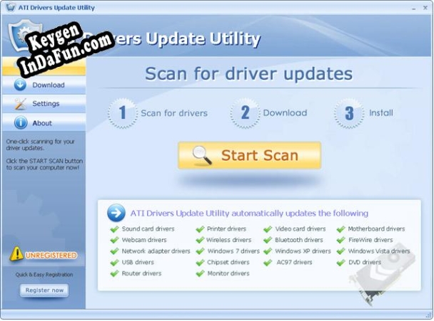 Registration key for the program ATI Drivers Update Utility