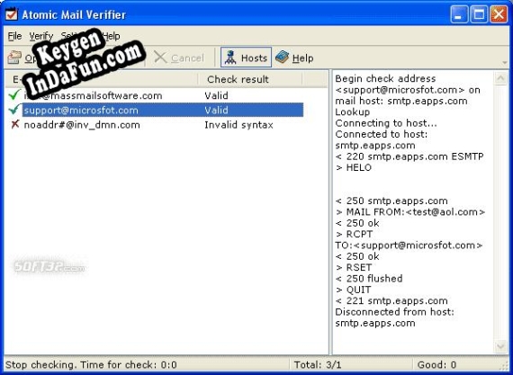 Atomic E-Mail Verifier activation key
