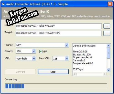 Free key for Audio Encoder Decoder ActiveX (OCX)