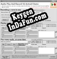 Activation key for Audio Play And Record OCX