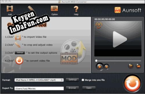 Key for Aunsoft MOD Converter for Mac