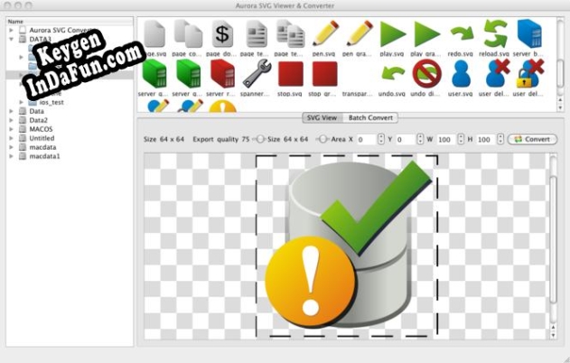 Registration key for the program Aurora SVG Viewer & Converter for mac