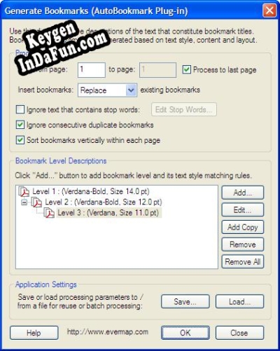 Key for AutoBookmark Plug-in for Adobe Acrobat
