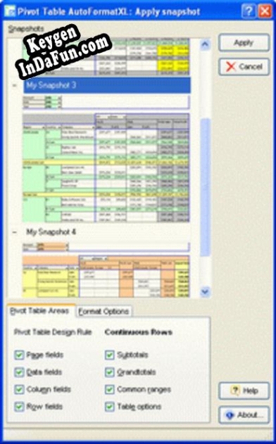 AutoFormat for Excel PivotTables activation key