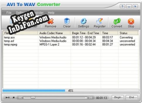 AVI To WAV Converter key generator