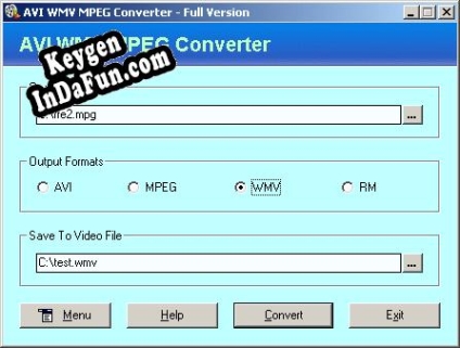 Free key for AVI WMV MPEG Converter