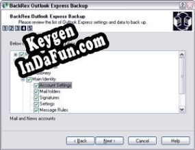 BackRex Outlook Express Backup serial number generator