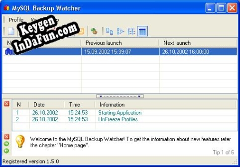 Activation key for Backup Watcher for MySQL - Standart Edition