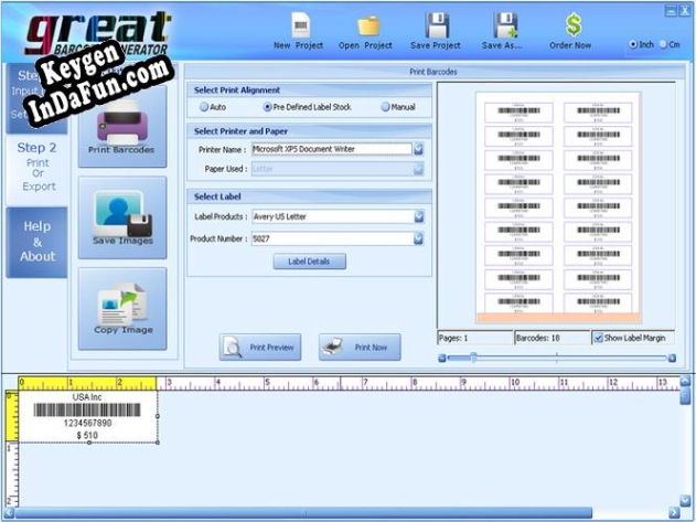 Barcode Creating Software key free