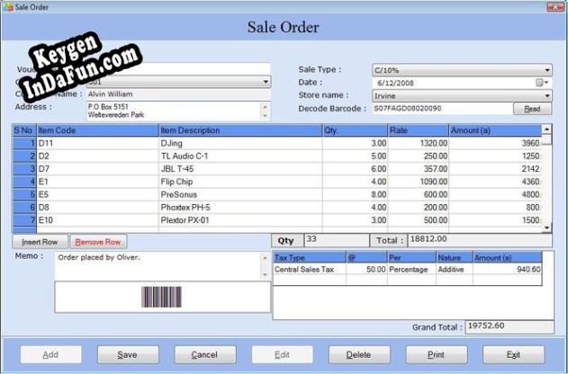 Barcode Enabled Accounting Software key generator