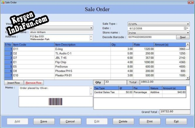 Barcode Inventory Software key generator