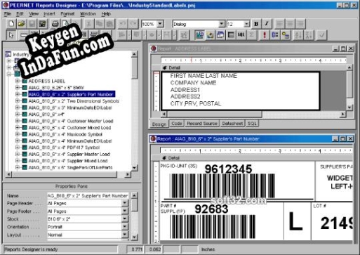 Barcode Reporting with PEERNET Reports serial number generator
