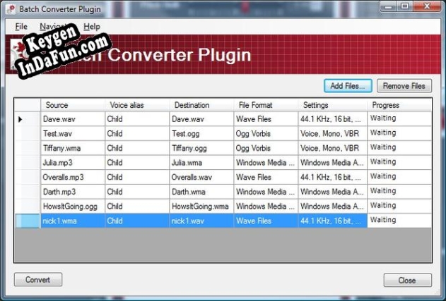 Batch Converter Plug-In for MorphVOX Pro serial number generator