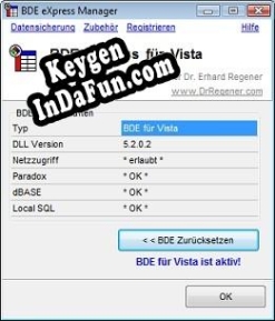 BDE eXpress for Vista -Developer Licence- activation key