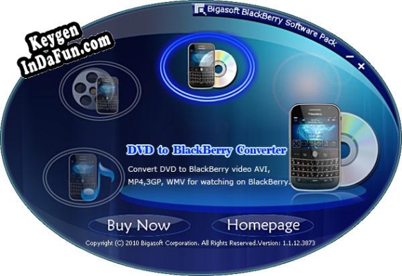 Activation key for Bigasoft BlackBerry Software Pack