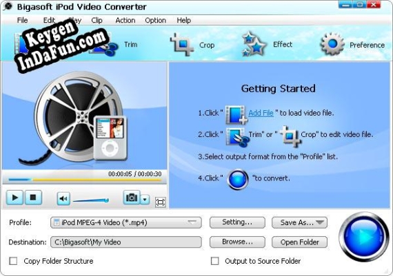 Key generator (keygen) Bigasoft iPod Video Converter