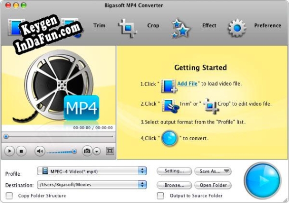 Bigasoft MP4 Converter for Mac key free