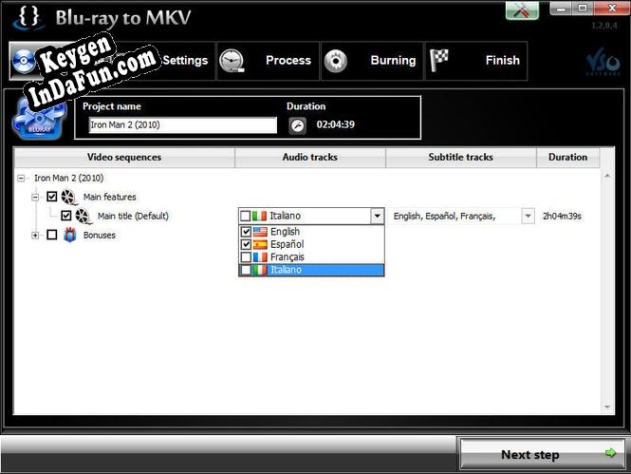 Key for Blu-ray to MKV
