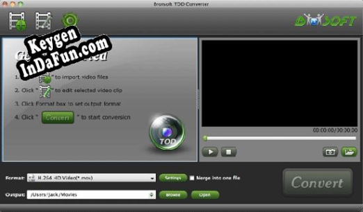 Free key for Brorsoft TOD Converter for Mac