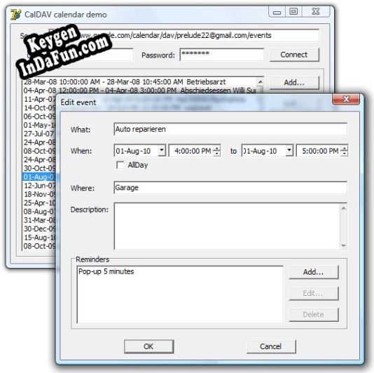 CalDAV Calendar Delphi Component serial number generator