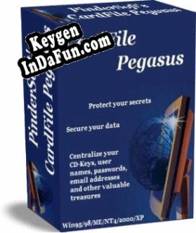 Registration key for the program CardFile Pegasus