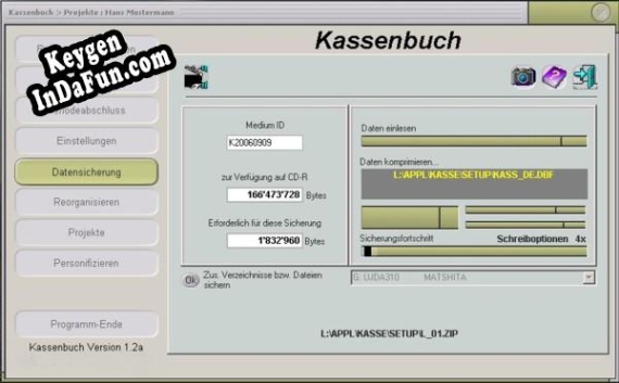 Cashbook Kassenbuch Kasboek key free