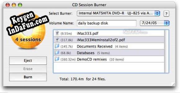 Key for CD Session Burner