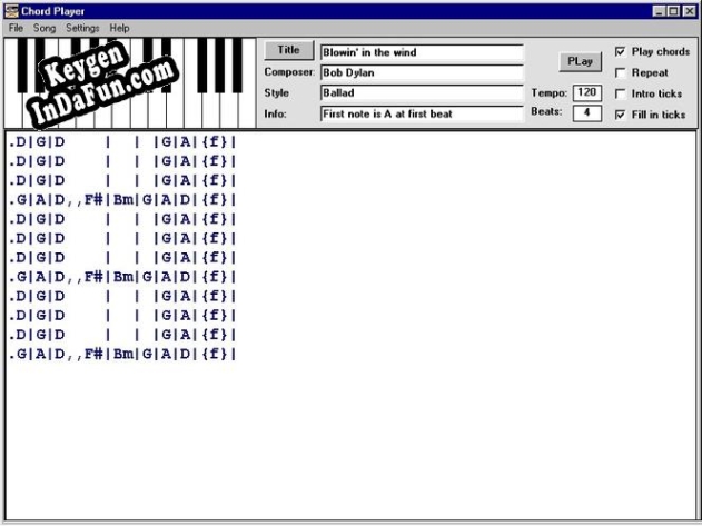 Chord Player serial number generator