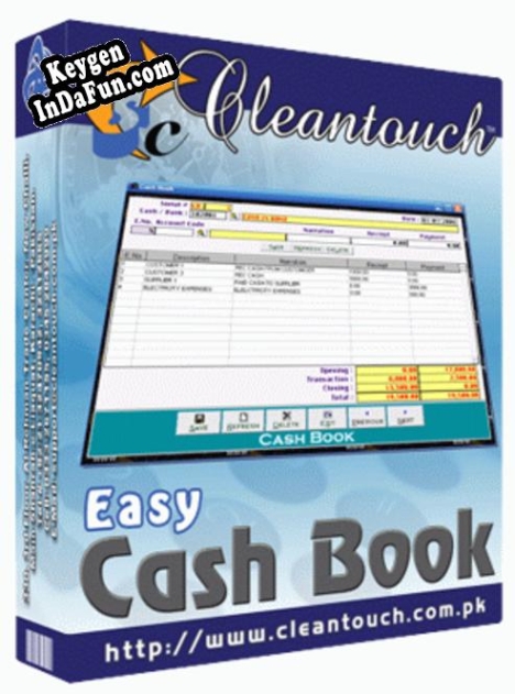 Registration key for the program Cleantouch Easy Cashbook