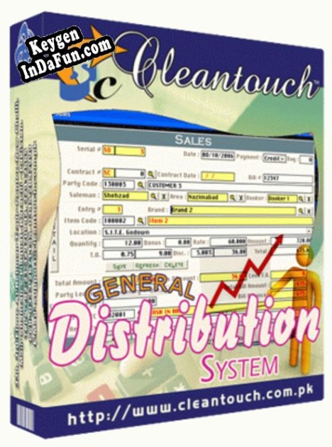 Registration key for the program Cleantouch General Distribution System