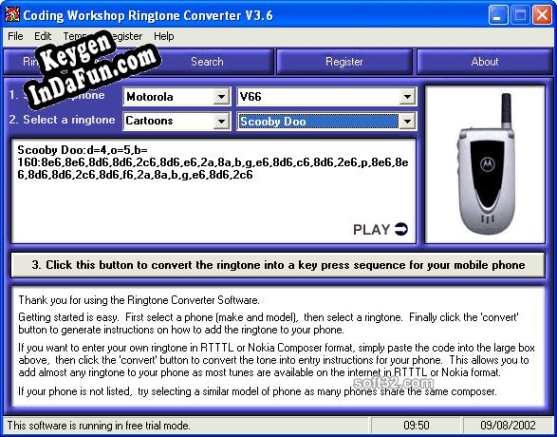 Key generator for Coding Workshop Ringtone Converter