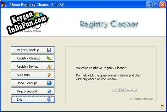 Registration key for the program Complete Registry Cleaner