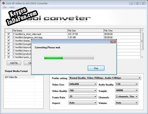 Cool All Video to AVI DIVX Converter key generator