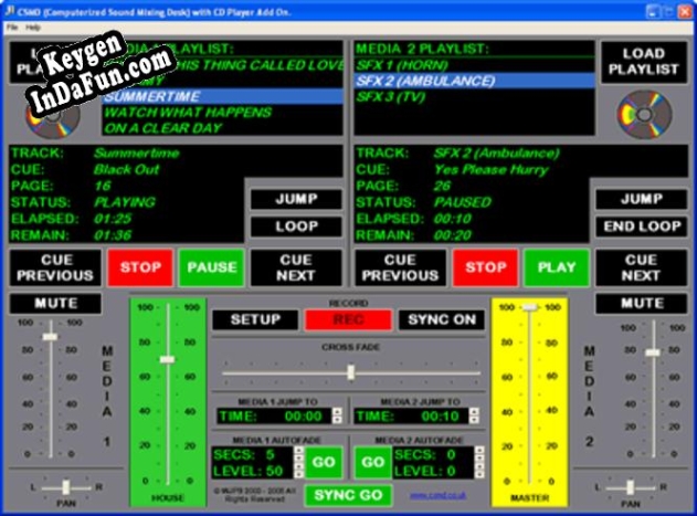 Key for CSMD (Computerised Sound Mixing Desk)