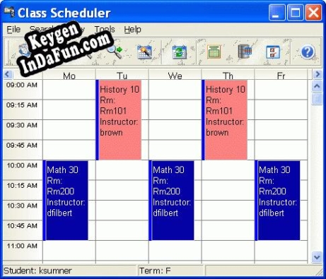 CyberMatrix Class Scheduler serial number generator